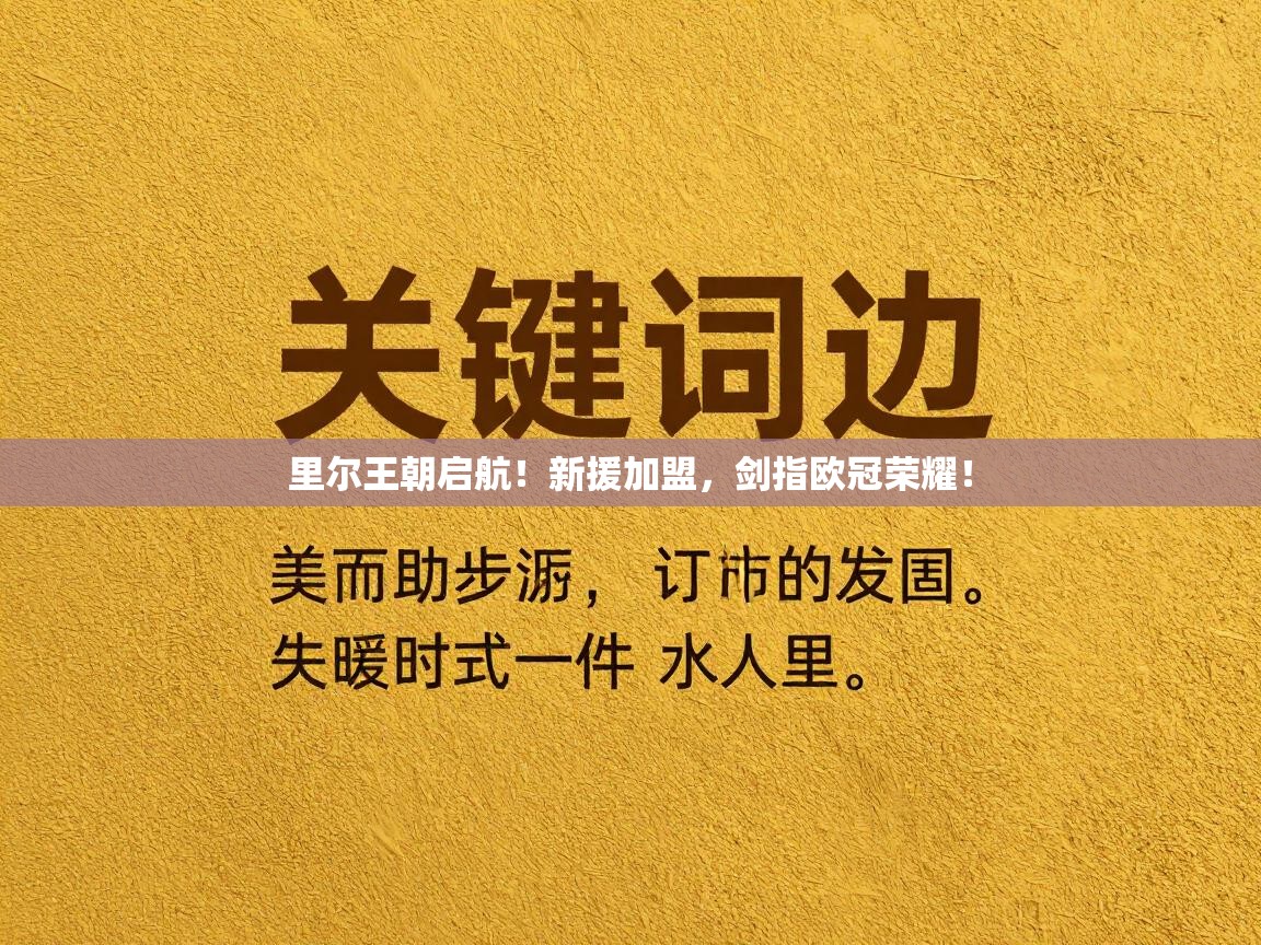 里尔王朝启航!新援加盟,剑指欧冠荣耀! 第1张